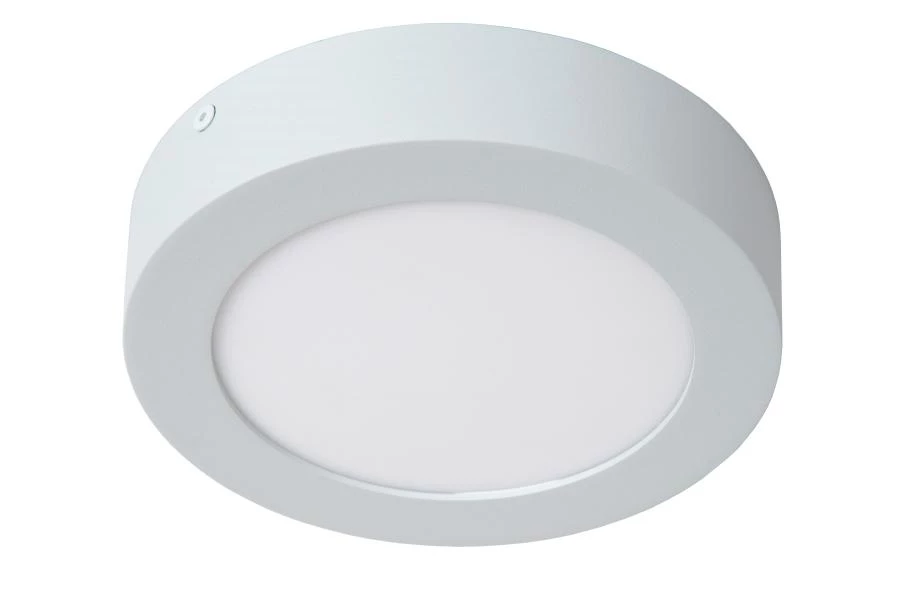 Lucide BRICE-LED - Flush ceiling light Bathroom - Ø 18 cm - LED Dim. - 1x12W 3000K - IP44 - White - turned off